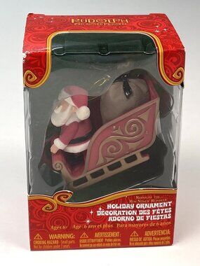 2013 Forever Fun Rudolph the Red-Nosed Reindeer Santa Sleigh CHRISTMAS ORNAMENT